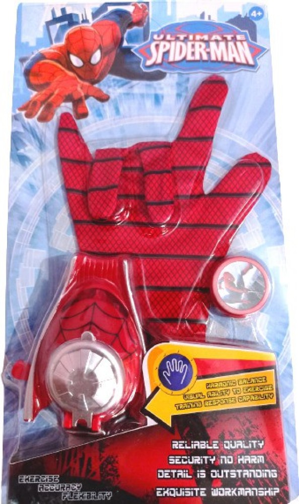 Buy Rao Gadgets Plastic One Hand Spiderman Web Disc Shooter Launcher With  Single Hand Wearable Glove Fun Toy For Kids (Multicolour) Online at Low  Prices in India 