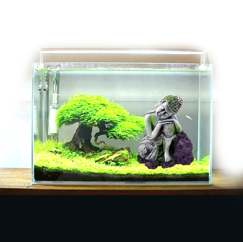Jainsons Pet Products Meditating Buddha Fish Tank Decoration for