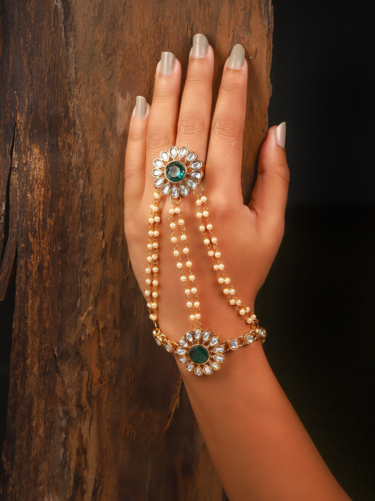 Pearl ring bracelet on sale