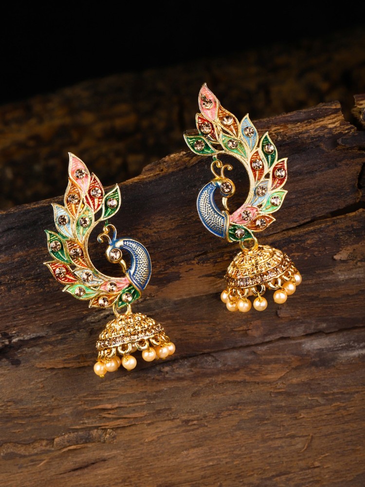 Peacock earrings on sale