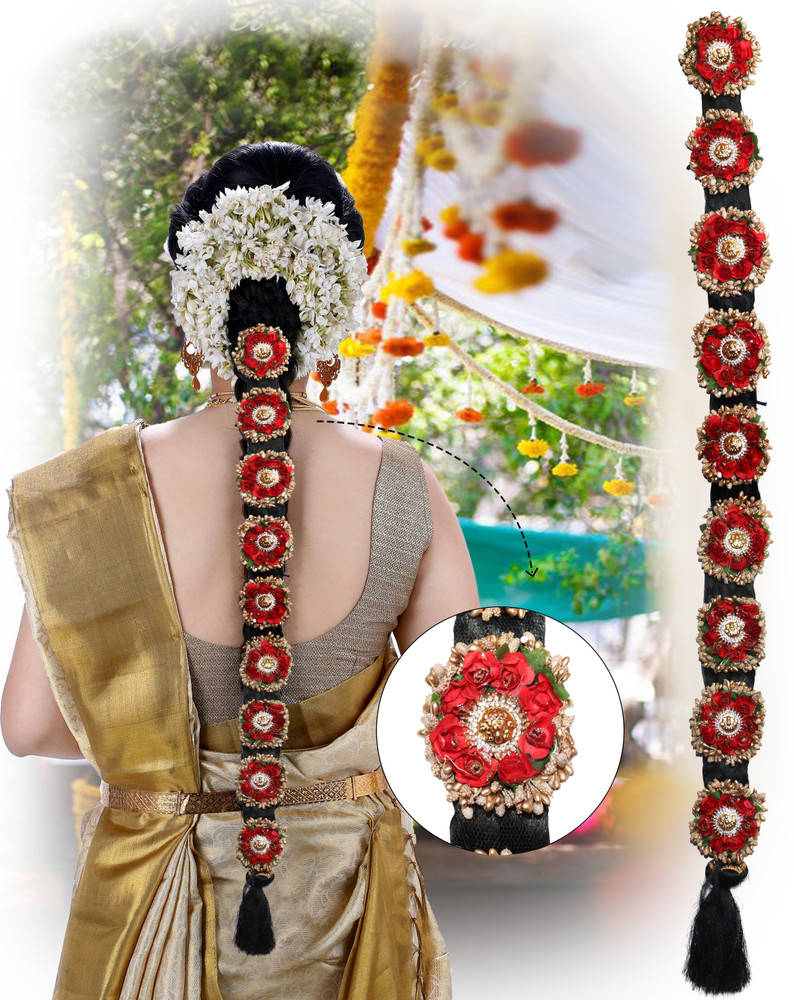 VAGHBHATT Bharatanatyam Savaram Kunjalam Kemp Ready Jada Set With 9 Pcs Jada Set For Women ChotiNew12 Hair Accessory Set Price in India Buy VAGHBHATT Bharatanatyam Savaram Kunjalam Kemp Ready Jada