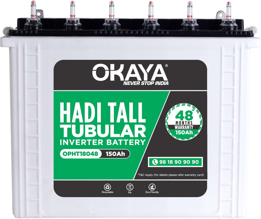 OKAYA OPHT 18048 Tubular Inverter Battery Price in India Buy