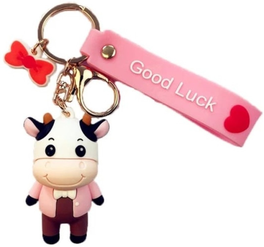 High Quality Leather Cute Mickey Keychain, Car KeyChain bag pendant  decoration