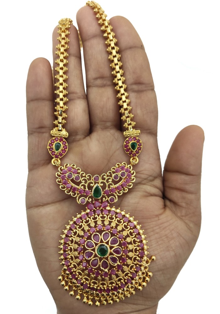 1 gram gold jewellery deals necklace long flipkart