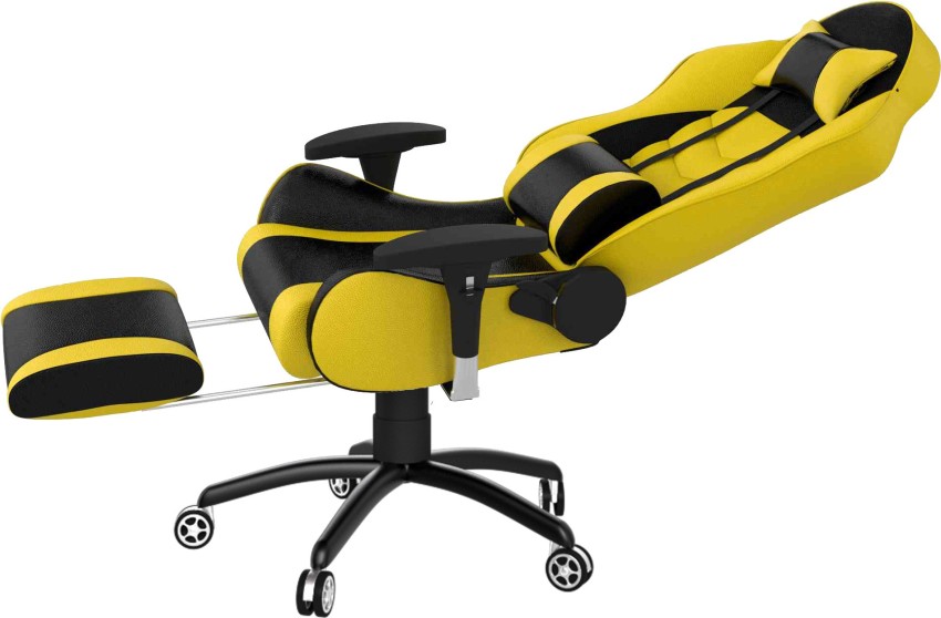 Yellow and discount white gaming chair