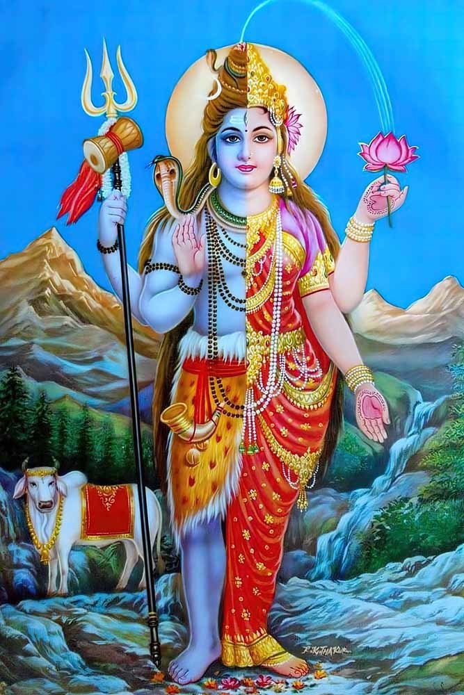Shiv Shakti Shiv Parvati Ardhnarishwar | Shiva shakti, Lord shiva painting,  Shiva parvati images