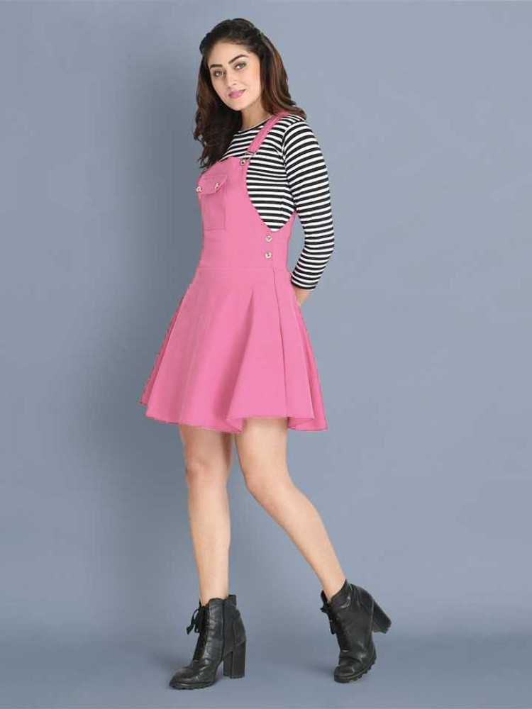 Pink shop dungaree skirt