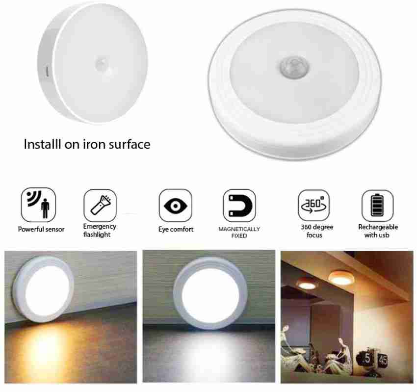 Motion Sensor Hallway Night Lights Rechargeable Led Light Portable 270