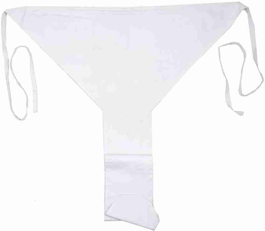 4 X Indian Underwear Langot Supporter loincloth Cotton White Free Size Men  Gym