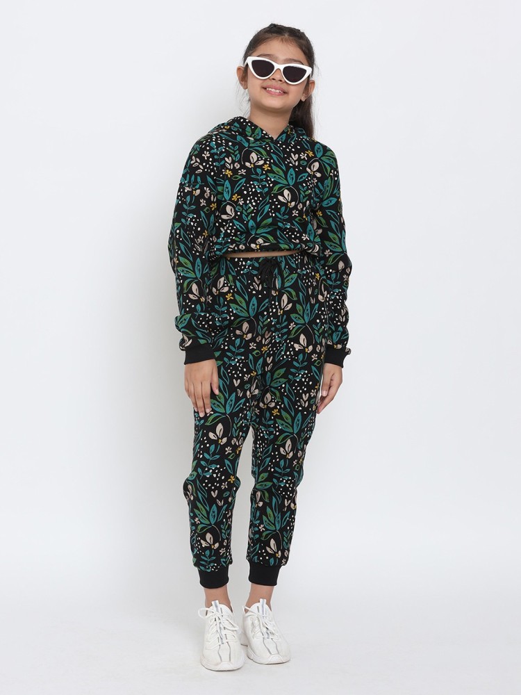 FASHIOFFLY Printed Girls Track Suit - Buy FASHIOFFLY Printed Girls