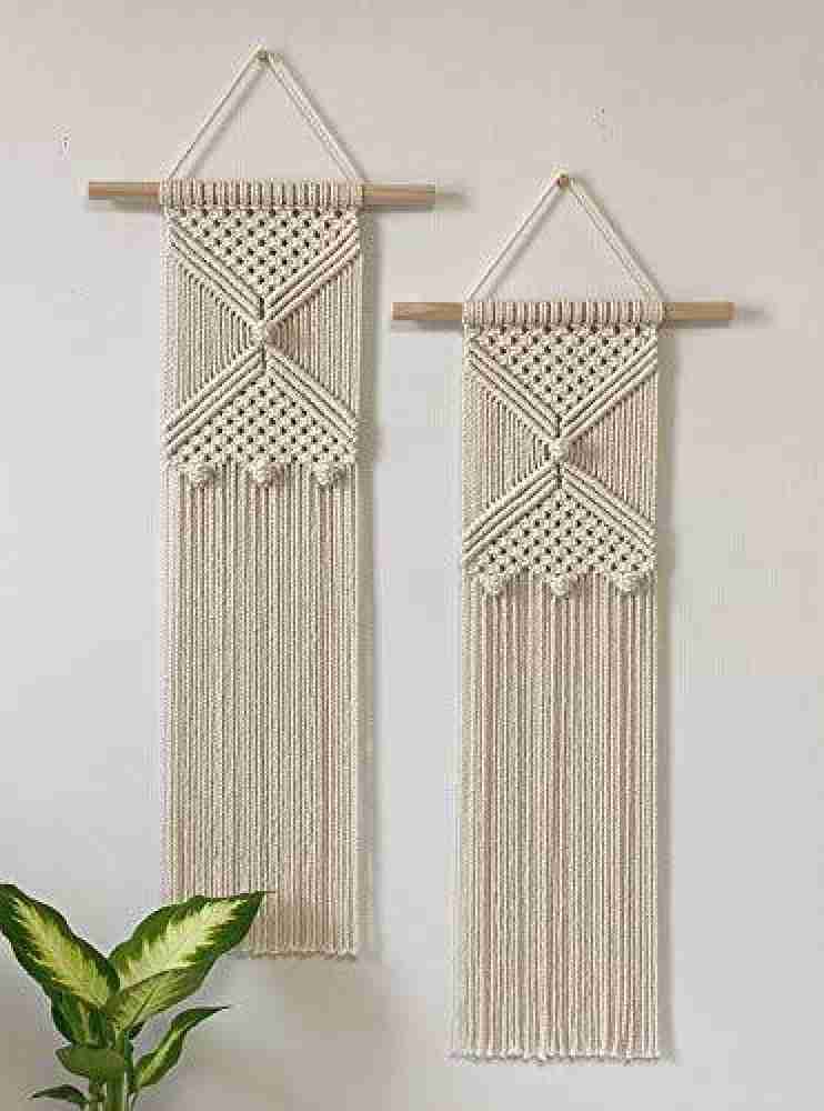 Royalmacrame 2 Pieces Macrame Wall Hanging Decor Woven Wall 