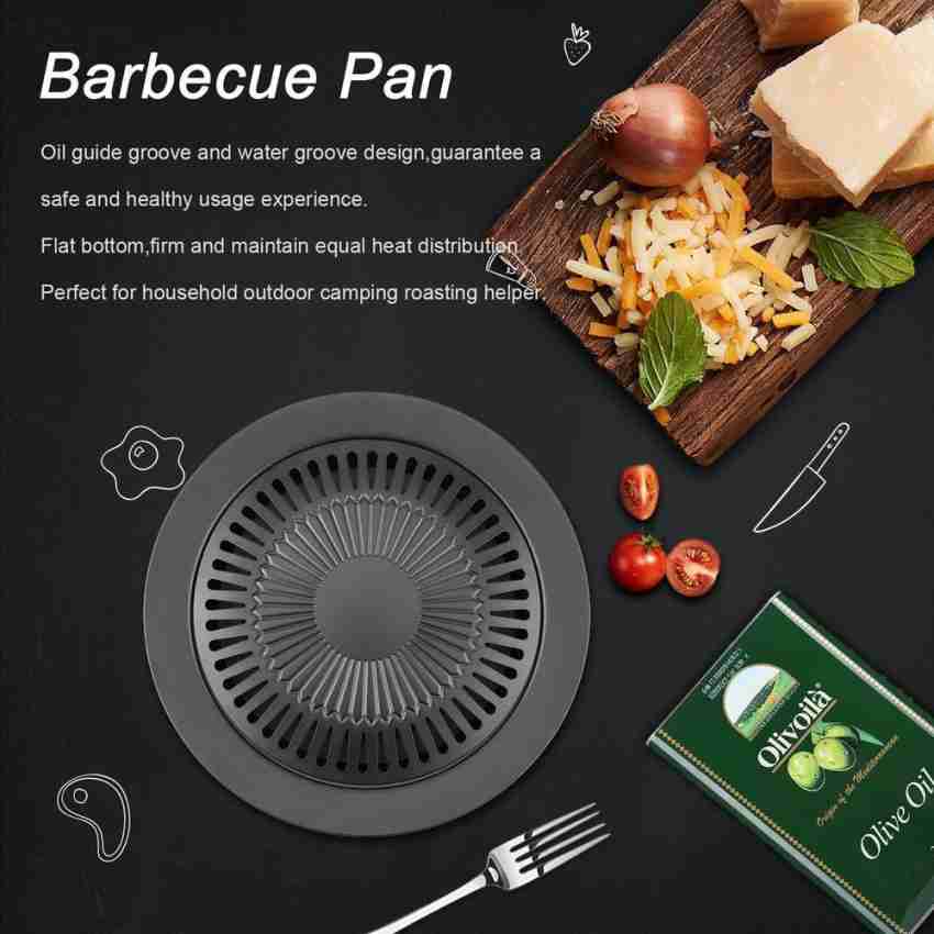  Portable Indoor Barbecue BBQ Grill Pan Smokeless Stove top  12.5 With Removable Plate Ideal For Electric Gas Stoves, Non Stick, Easy  Clean Up for Steak, Fish, Chicken & Vegetables Backpacking