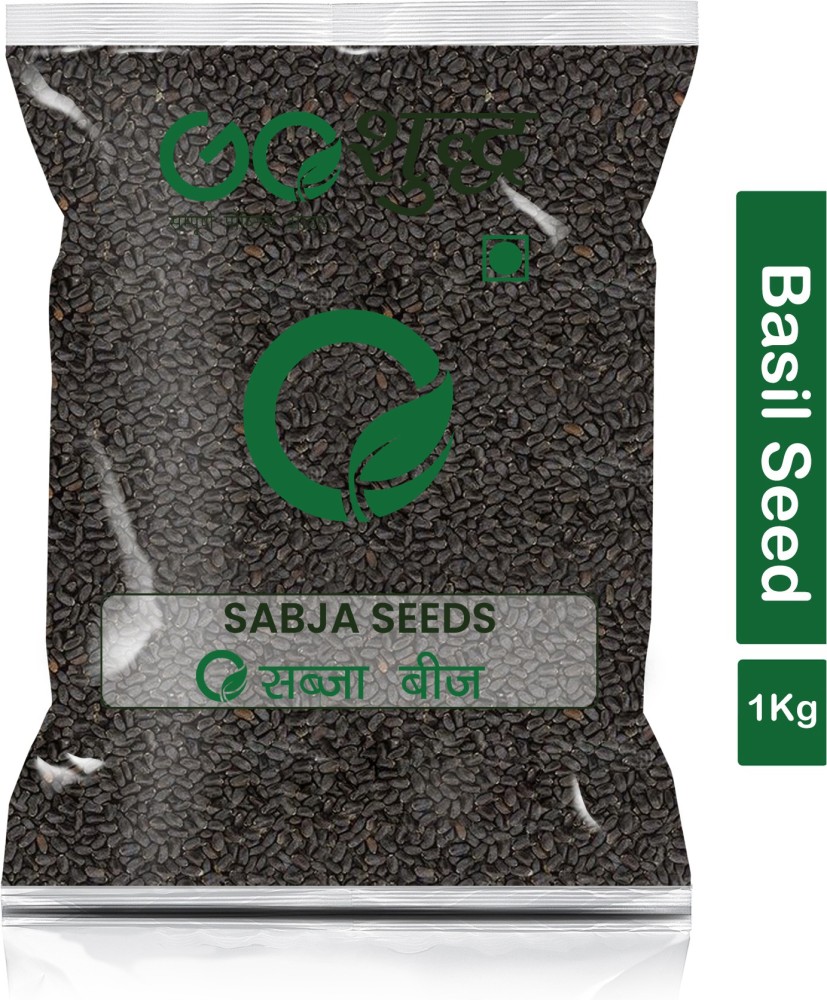 Goshudh Premium Quality Sabja Seeds Basil 1Kg Pack Of 1 Basil