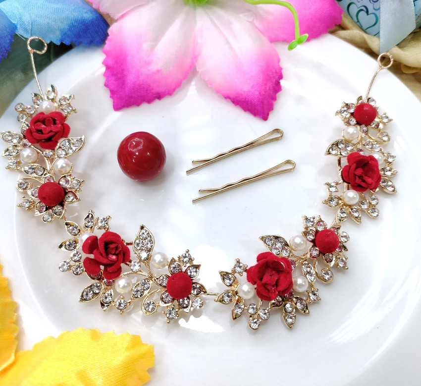 WONDERHOME Rose Petals Hair Clip For