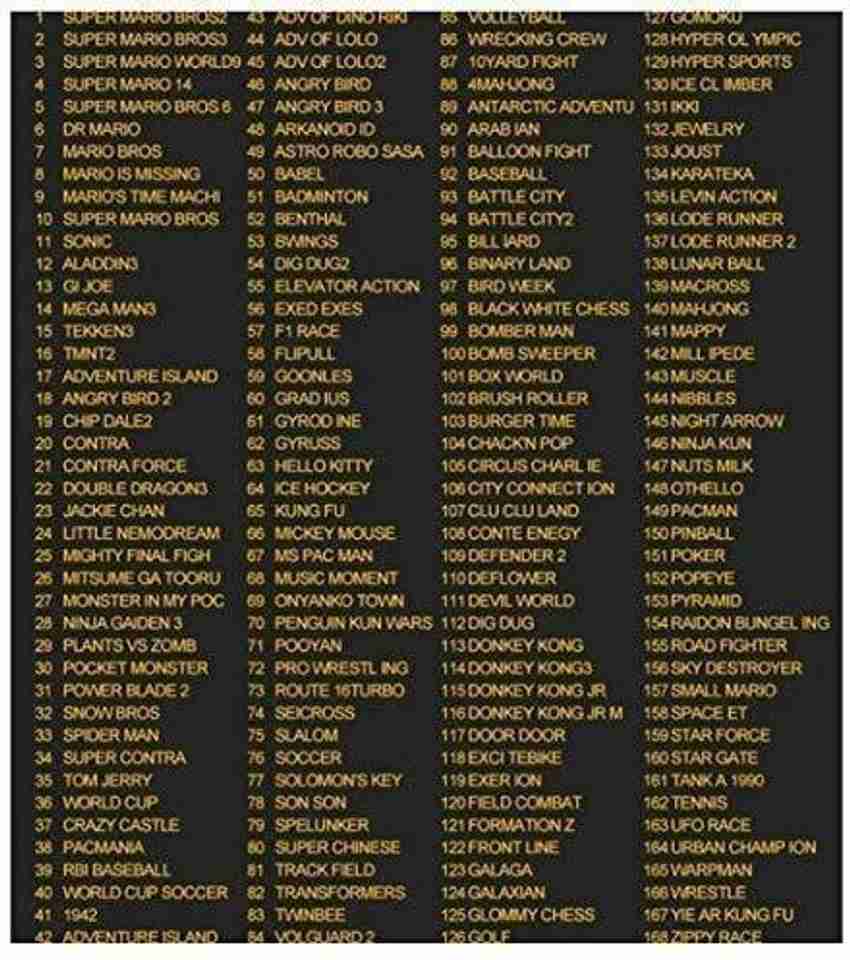 400 in 1 sup game list discount