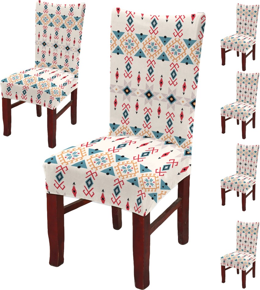 DECORIAN Polycotton Geometric Chair Cover Price in India Buy