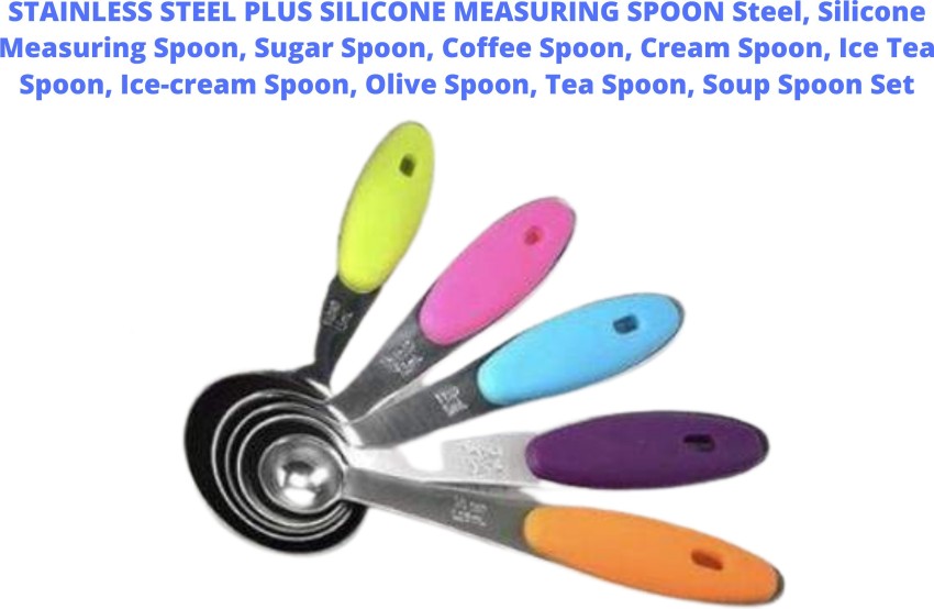 8 Pack Kitchen Magnetic Measuring Spoons, Double Sided Stainless Steel Measuring  Spoons With Measuring Ruler Coffee Soup Spoon For Liquid And Dry Ingr