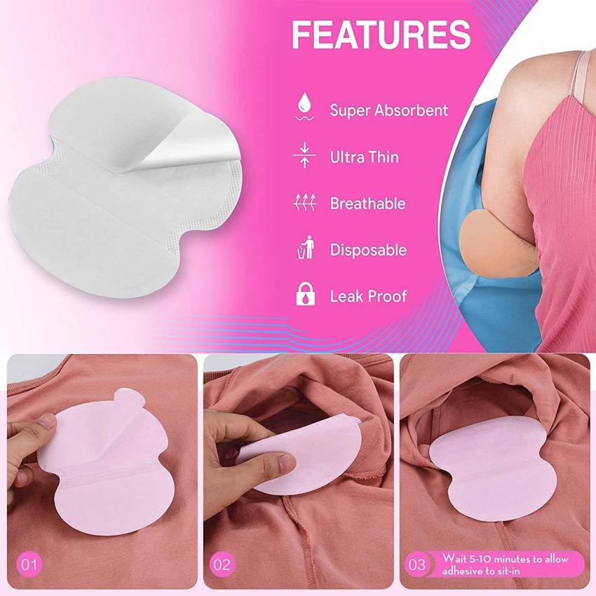Icny Disposable Underarm Sweat Pads - Pack of 50 Pads Sweat Pads