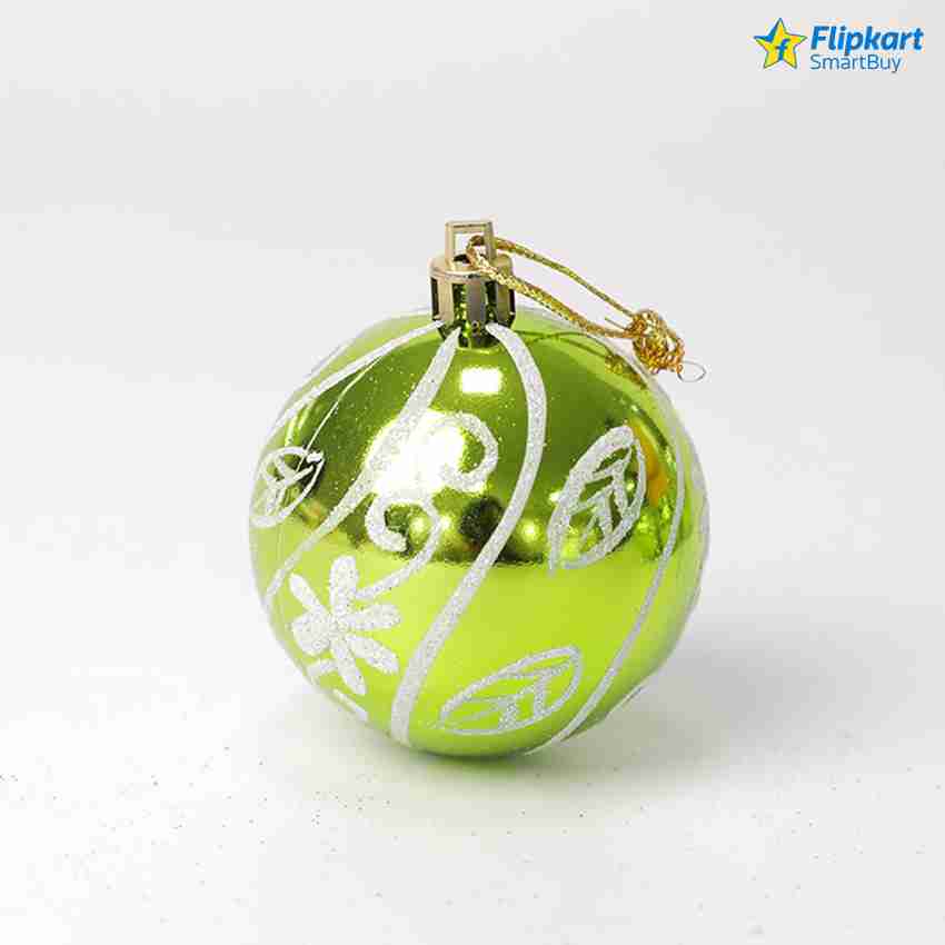 Flipkart SmartBuy Christmas Tree Decorative Hanging Balls Light Green Hanging Ornaments Pack of 6 Price in India Buy Flipkart SmartBuy Christmas Tree Decorative Hanging Balls Light Green Hanging Ornam...