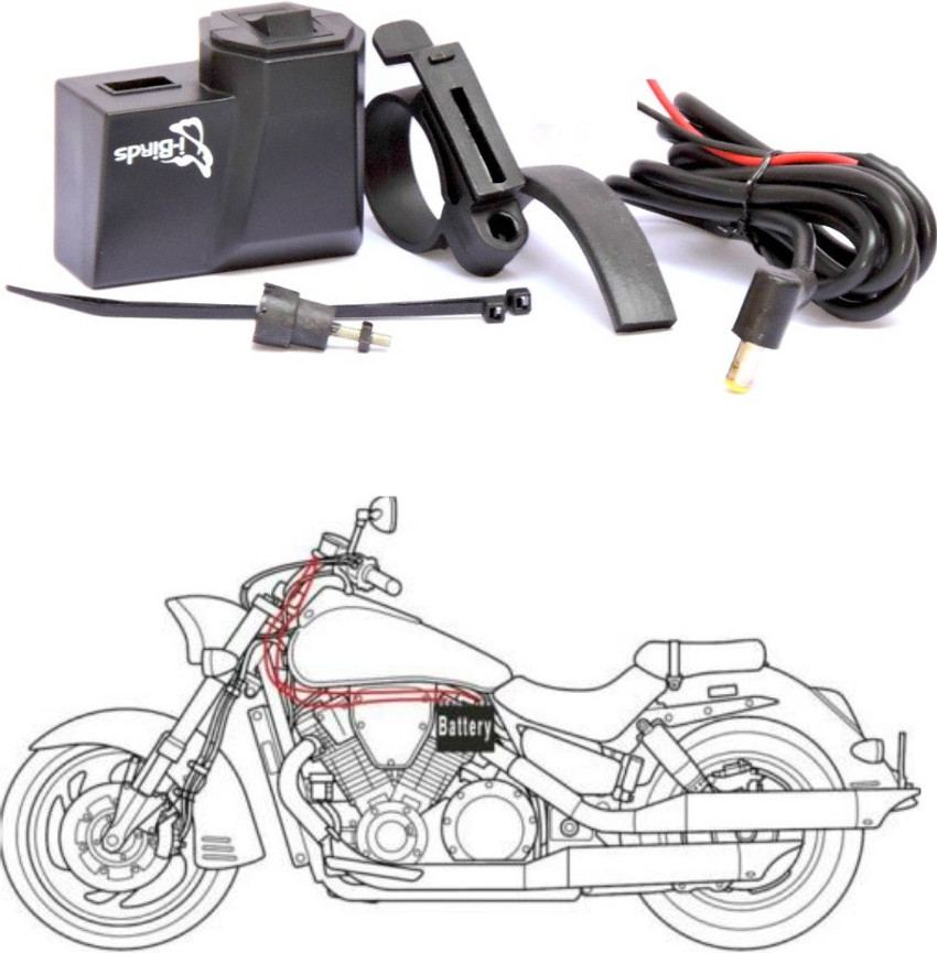Small bike charging outlet
