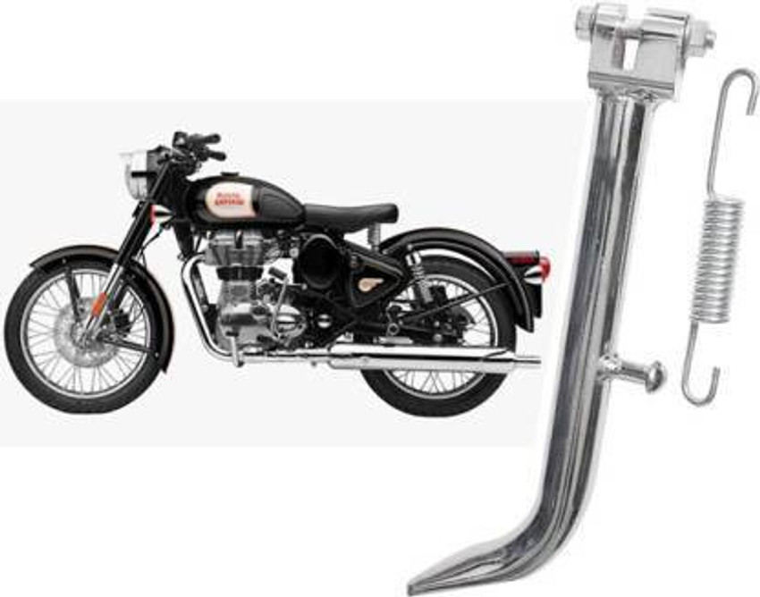 KOHLI BULLET ACCESSORIES Heavy Duty Stainless Steel Side Stand for Royal Enfield Bullet Classic Electra and Standard 350cc and 500cc Motorcycles CHROME Bike Side Stand Bike Storage Stand Price in Indi...