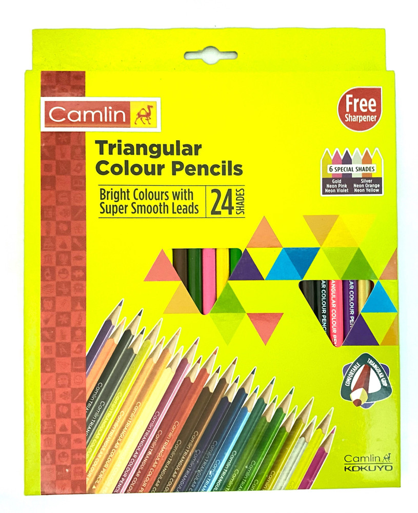 Camlin Colour Pencil Triangular Color Pencils Shaped Color Pencils