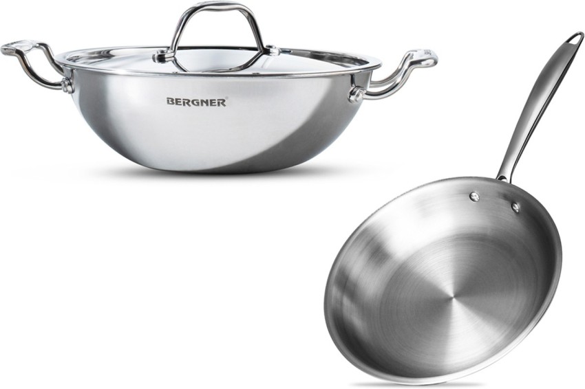 BERGNER Tripro Stainless Steel Induction Bottom Cookware Set Price in India  - Buy BERGNER Tripro Stainless Steel Induction Bottom Cookware Set online  at