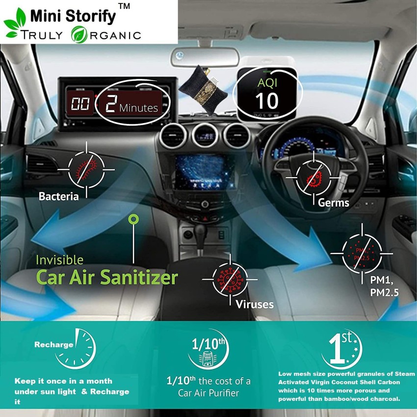 Mini Storify Activated Charcoal Air Purifier - Non-Electric Deodorizer, Odor  Absorber and Dehumidifier Pouch Combo Pack