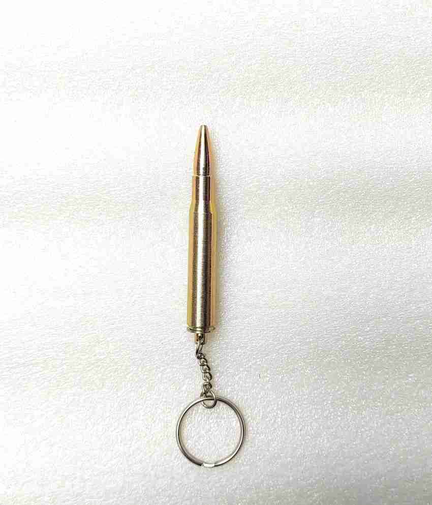 Rockman Jewelry Bullet Gold Key Ring