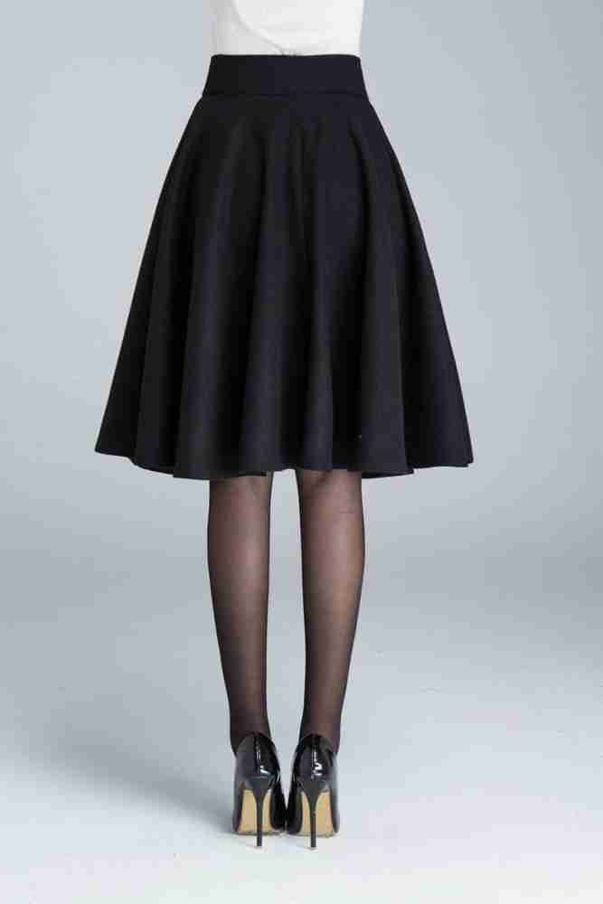 Black knee hotsell length skirts designer