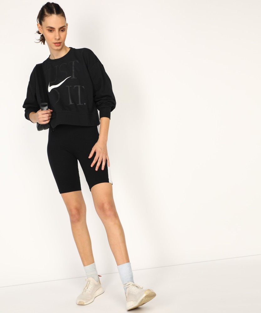 NIKE Self Design Women Black Track Pants