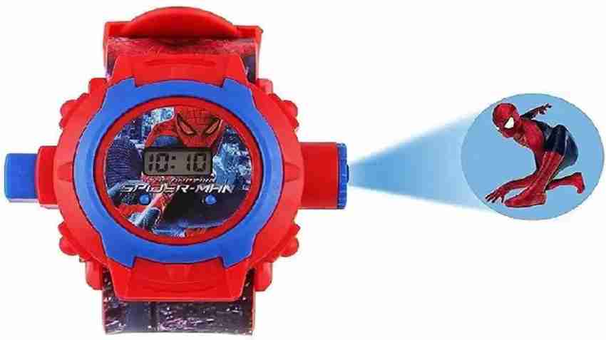 Quick Digital Light 24 Images Spiderman Projector Wrist Led Watch