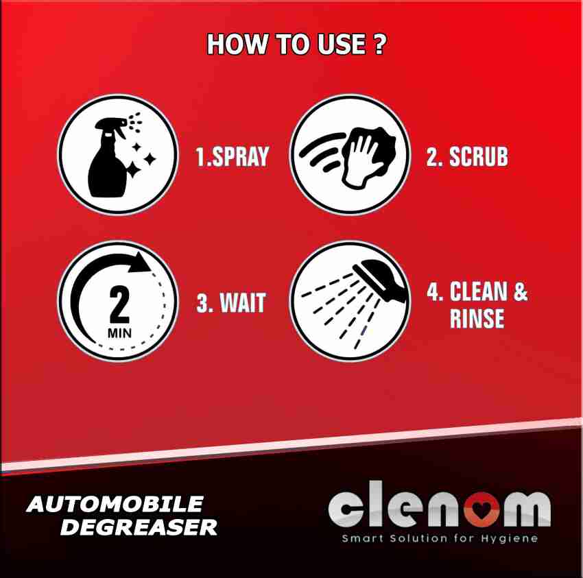 Clenom Automotive Heavy De-Greaser for Brake, Chain, Bearings, Gears,  Engine Cleaner Price in India - Buy Clenom Automotive Heavy De-Greaser for  Brake, Chain, Bearings, Gears, Engine Cleaner online at