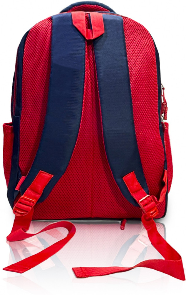 Blue and red backpack discount
