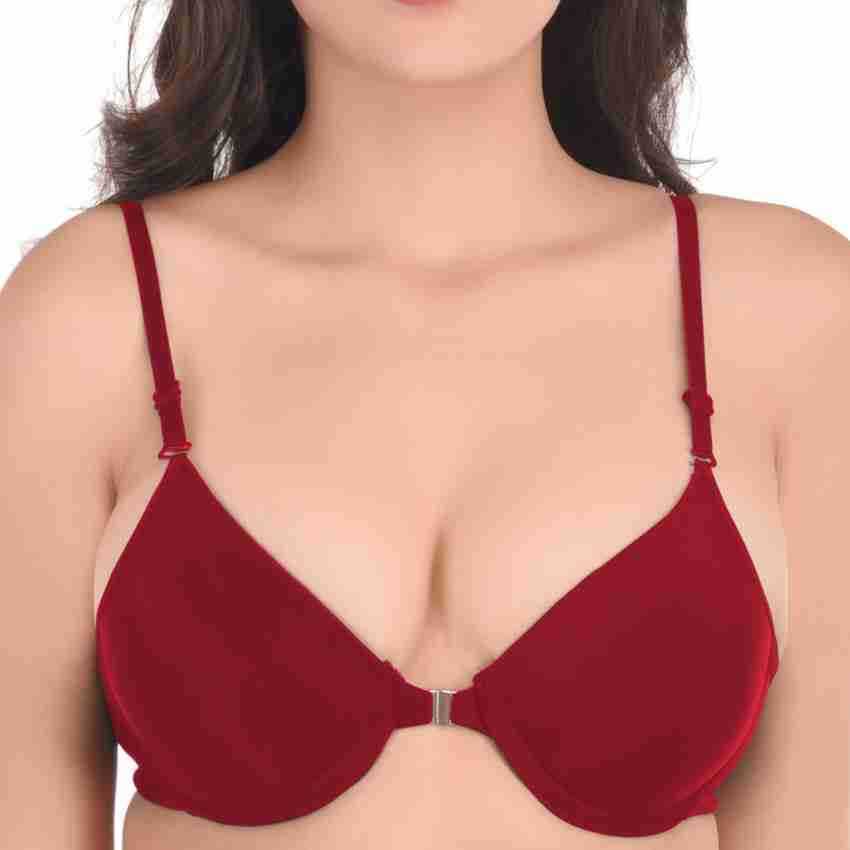 AMOZE FRONT OPEN BRA WITHMETALLIC HOOOKS 1 PICS IN A PACK Women Push-up  Lightly Padded Bra - Buy AMOZE FRONT OPEN BRA WITHMETALLIC HOOOKS 1 PICS IN  A PACK Women Push-up Lightly