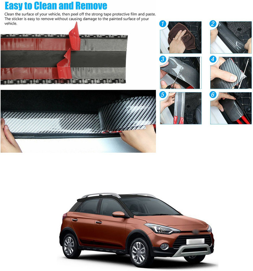 PECUNIA Carbon Fiber Wrap Film Individualized Car Door Sill