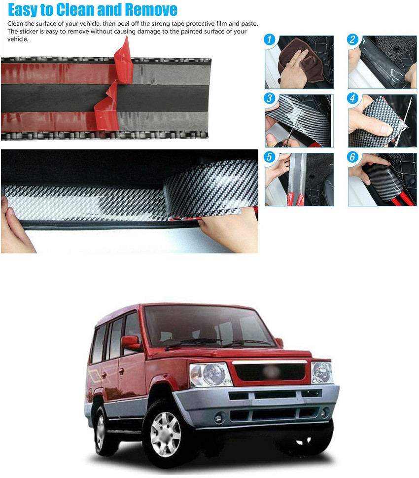 XZRTZ Carbon Fiber Wrap Film Individualized Car Door Sill