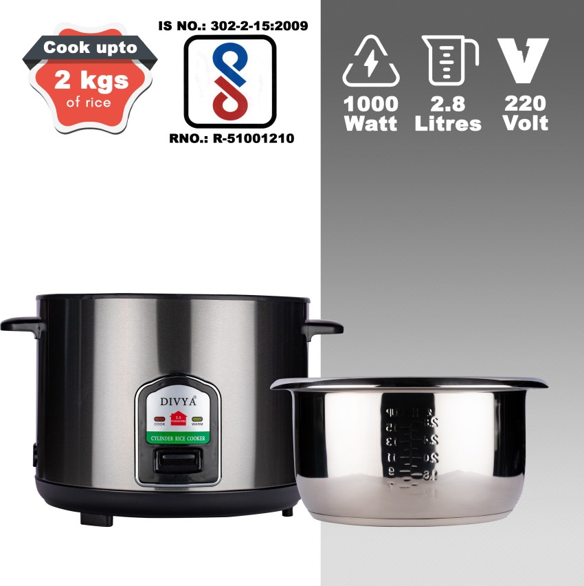 ASIAN / DIVYA Rice cooker “1.8” “2.8” - M/s Madhabi store