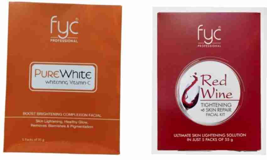 FYC PROFESSIONAL Pure White Whitening Vitamin C Facial Kit Red