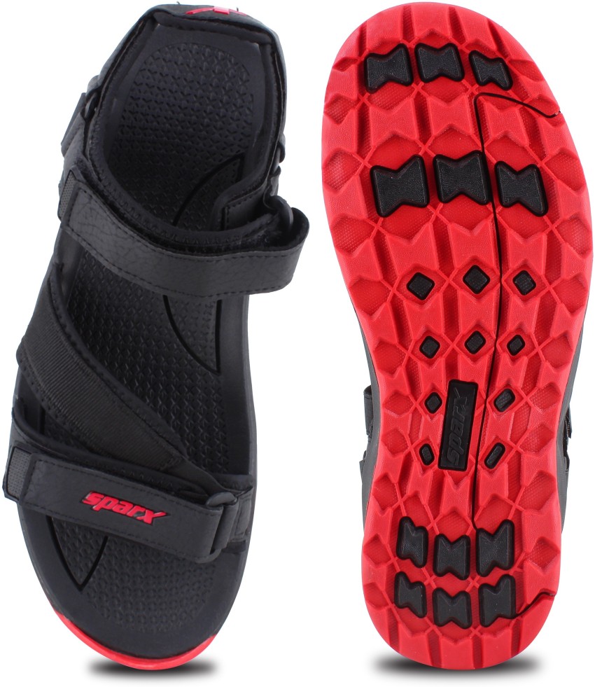 Sparx red sale black sandals