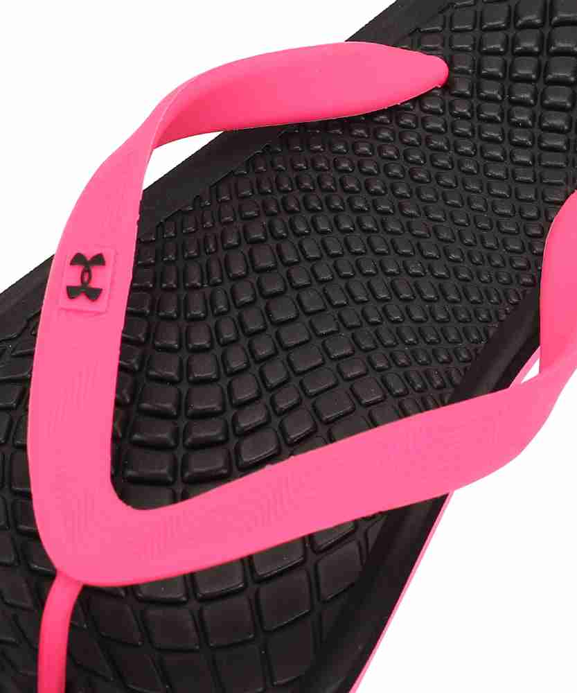 Under armour women's black best sale flip flops