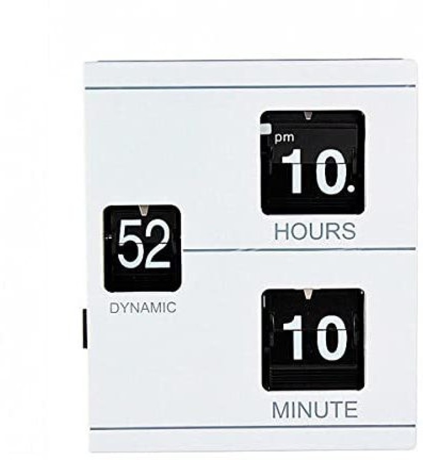 RV Mart Digital White, Book Shaped Auto Flip Clock Internal Gear Operated  Creative Dynamic Flip Down Clock in Book Shape for Home & Office Decoration  Black Clock Price in India - Buy