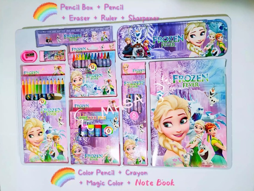 Dallao Unicorn 41pcs Kids Coloring Stationery Gift Set  (Pencil Box + Coloring Sets) - Pencil Box+Art Set