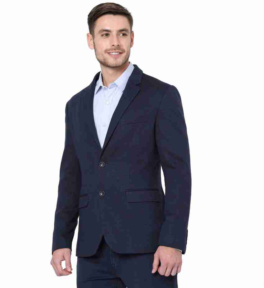 MUFTI Self Design Single Breasted Casual Festive Wedding Men