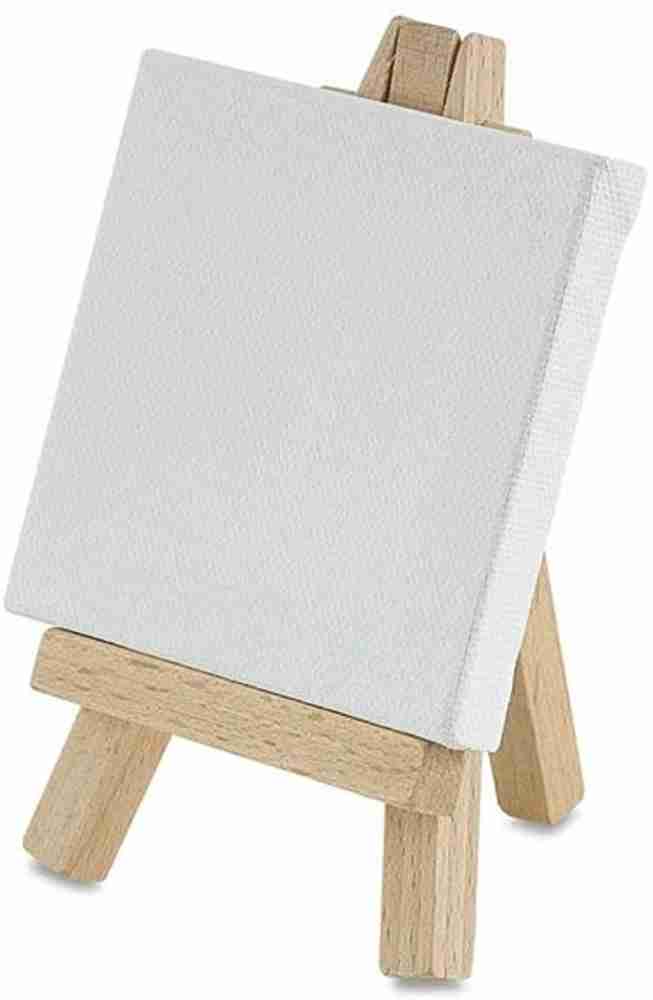 12 Sets Mini Painting Canvas with Easels Blank Canvas Boards with