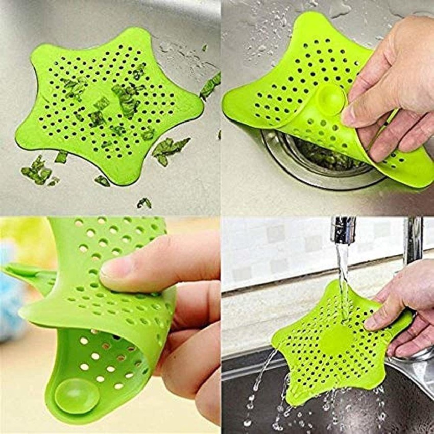 4 Hair Filter, Sewer Drain Filter Colander, Kitchen Sink Filter, Shower  Bath Drain Filter, Tub Drain Cover, Hair Catcher Colorful Silicone Starfish