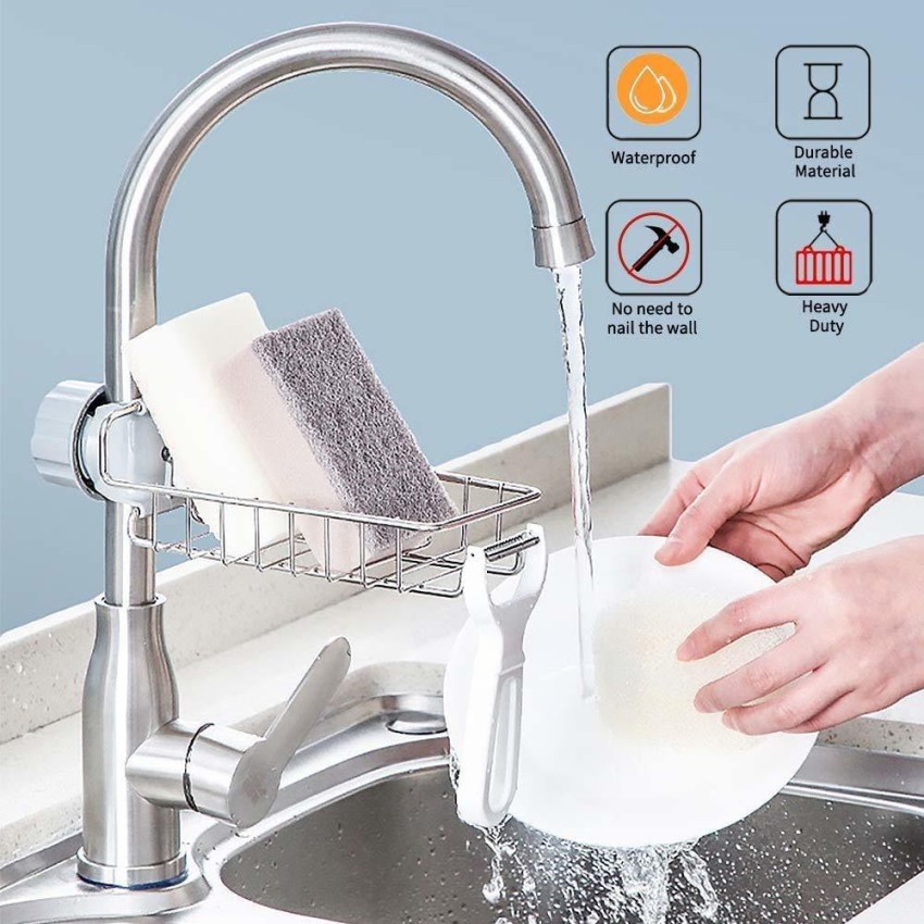 Kitchen Faucet Rack, Sturdy Kitchen Faucet Sponge Holder, No