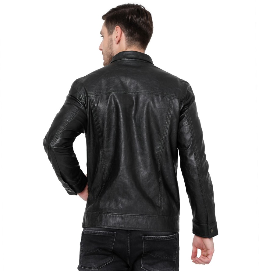 Mufti leather cheap jacket