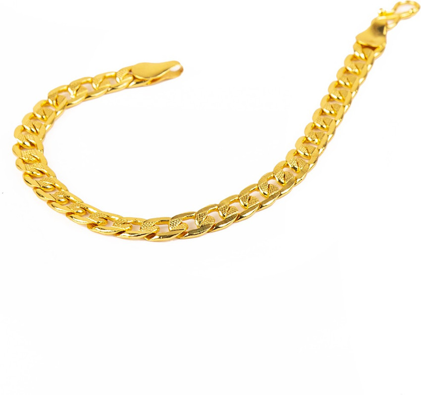 1 Gram Gold Plated V Shape Pokal Delicate Design Bracelet for Men  St   Soni Fashion
