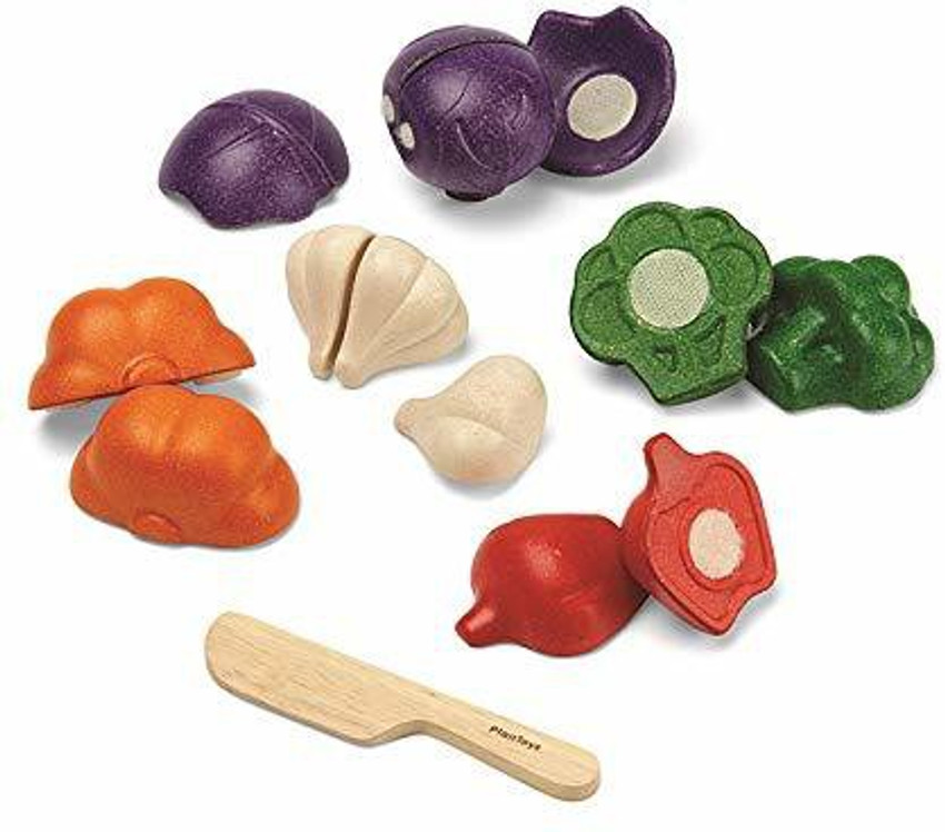 PLAN TOYS 5 Colors Veggie Set Learning Toy for Kids age 3Y 5
